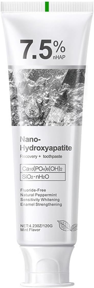 BRELZA 7.5% nano hydroxyapatite fluoride toothpaste tube for daily teeth whitening and oral care