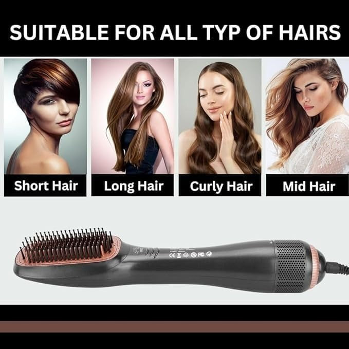 Joy two in one hot air styling comb designed for drying and straightening hair