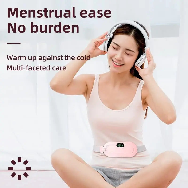 BRELZA smart menstrual heating belt worn around the waist for period cramp relief