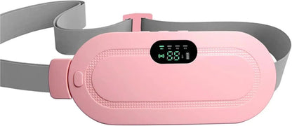 Smart menstrual heating belt with adjustable waist strap providing targeted warmth for period cramp relief.