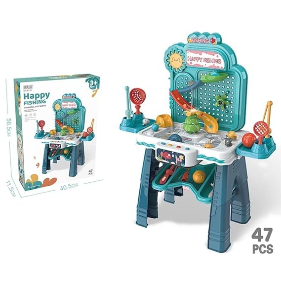 Happy Fishing magnetic toy set with colorful fish and rods for children