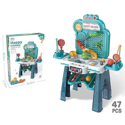 Happy Fishing magnetic toy set with colorful fish and rods for children