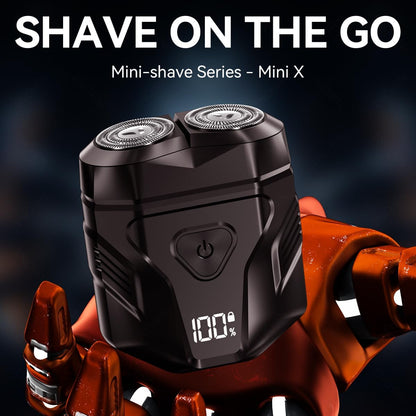 Black BRELZA rechargeable waterproof electric shaver with digital display for daily shaving
