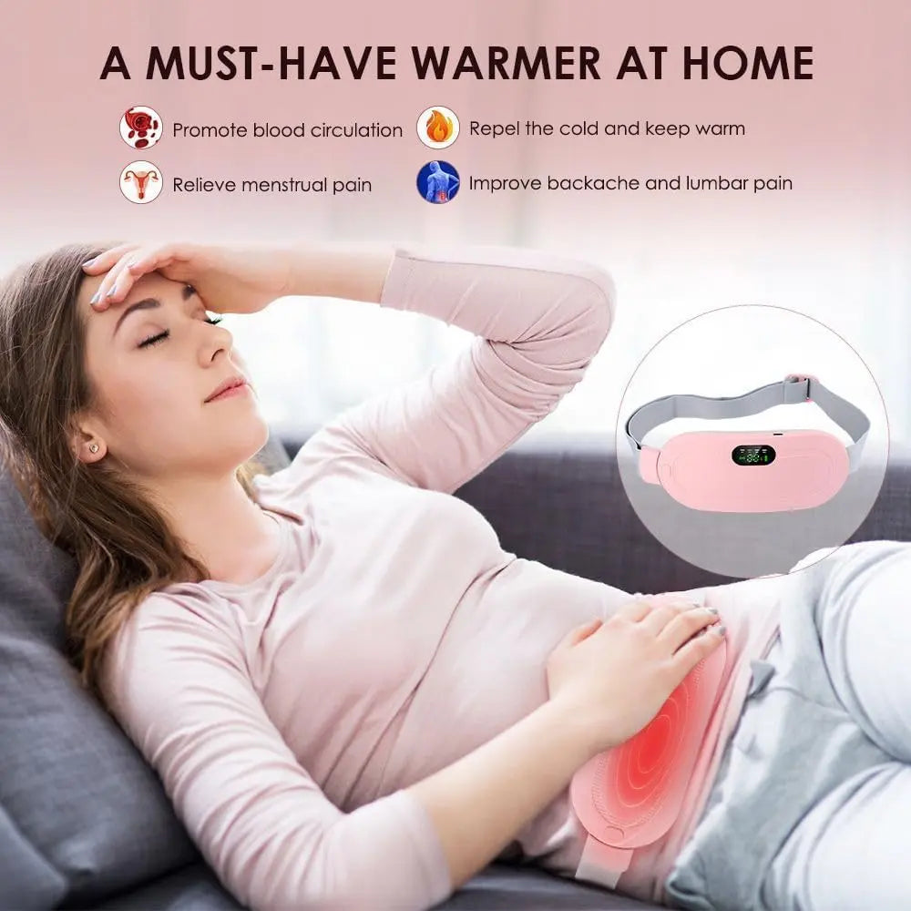 Smart menstrual heating period belt designed for targeted abdominal cramp relief therapy