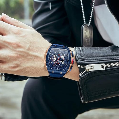 Mini Focus men's sport watch with analog dial and silicone strap for daily sports use