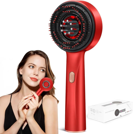 BRELZA smart scalp massager brush with silicone bristles for daily hair washing and scalp massage.