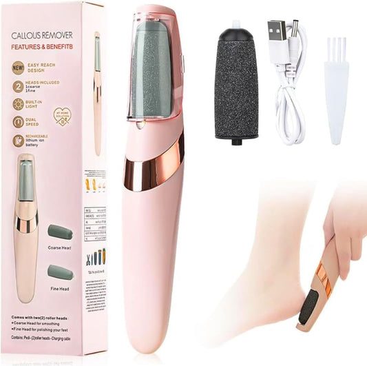 BRELZA electric pedicure foot file callus remover for removing dead skin from feet