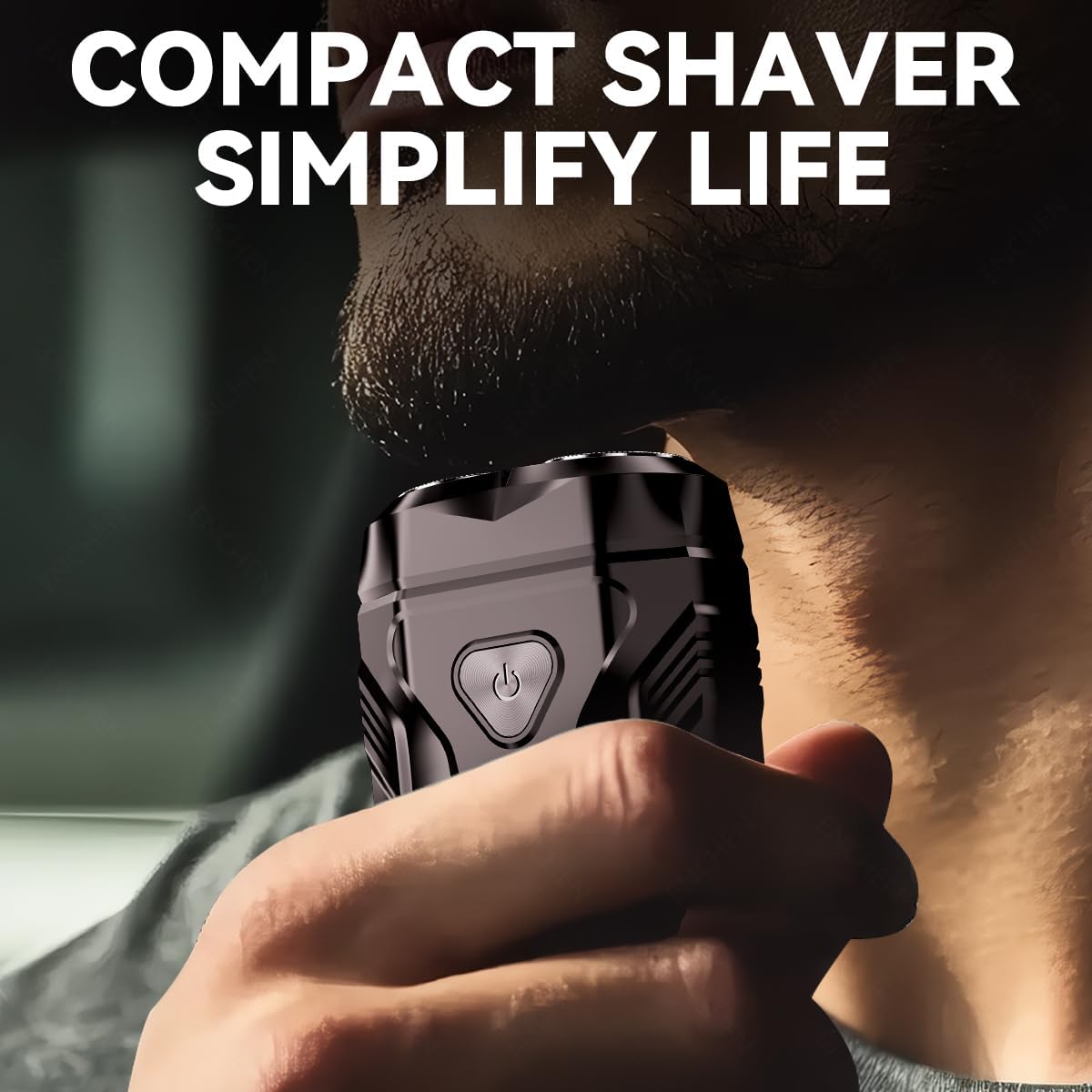 Black BRELZA portable rechargeable waterproof shaver with multi-functional display for daily grooming and travel
