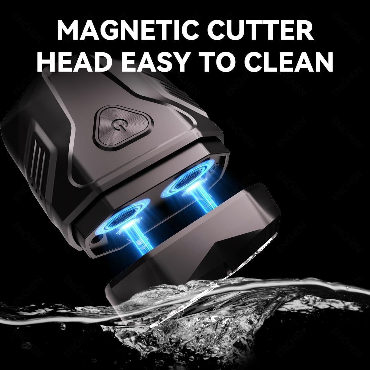 Black BRELZA rechargeable waterproof electric shaver with digital display for daily grooming and travel