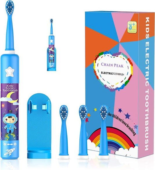 Kids toothbrush with soft bristles and colorful handle for children daily dental care