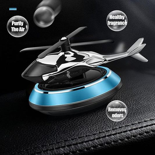 Solar car fragrance diffuser mounted on a vehicle dashboard to release scent naturally