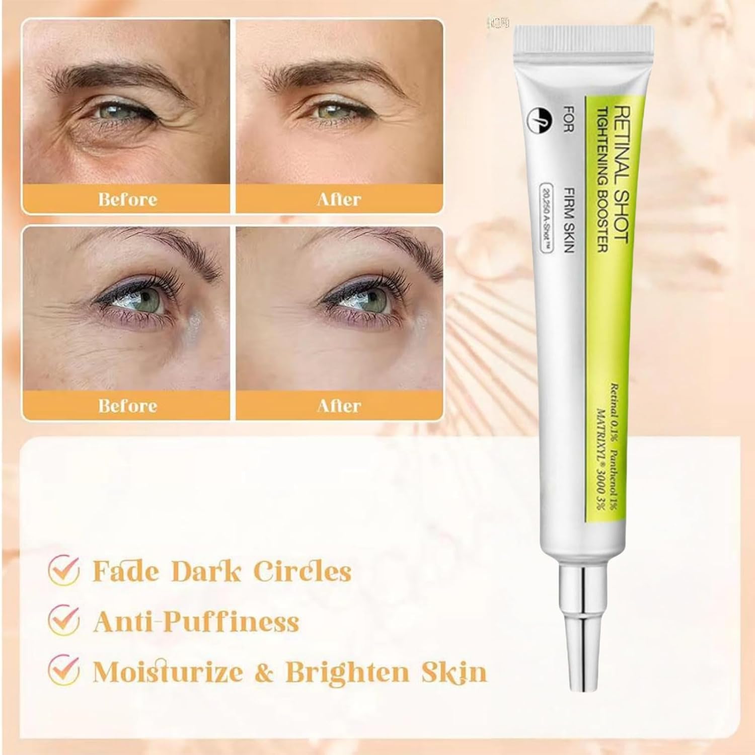BRELZA retinal shot tightening booster serum bottle for facial skin firming and daily skincare routine