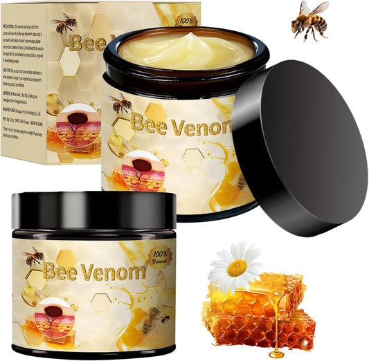 Front view of BRELZA bee venom moisturizing cream jar showing smooth texture for daily facial skincare