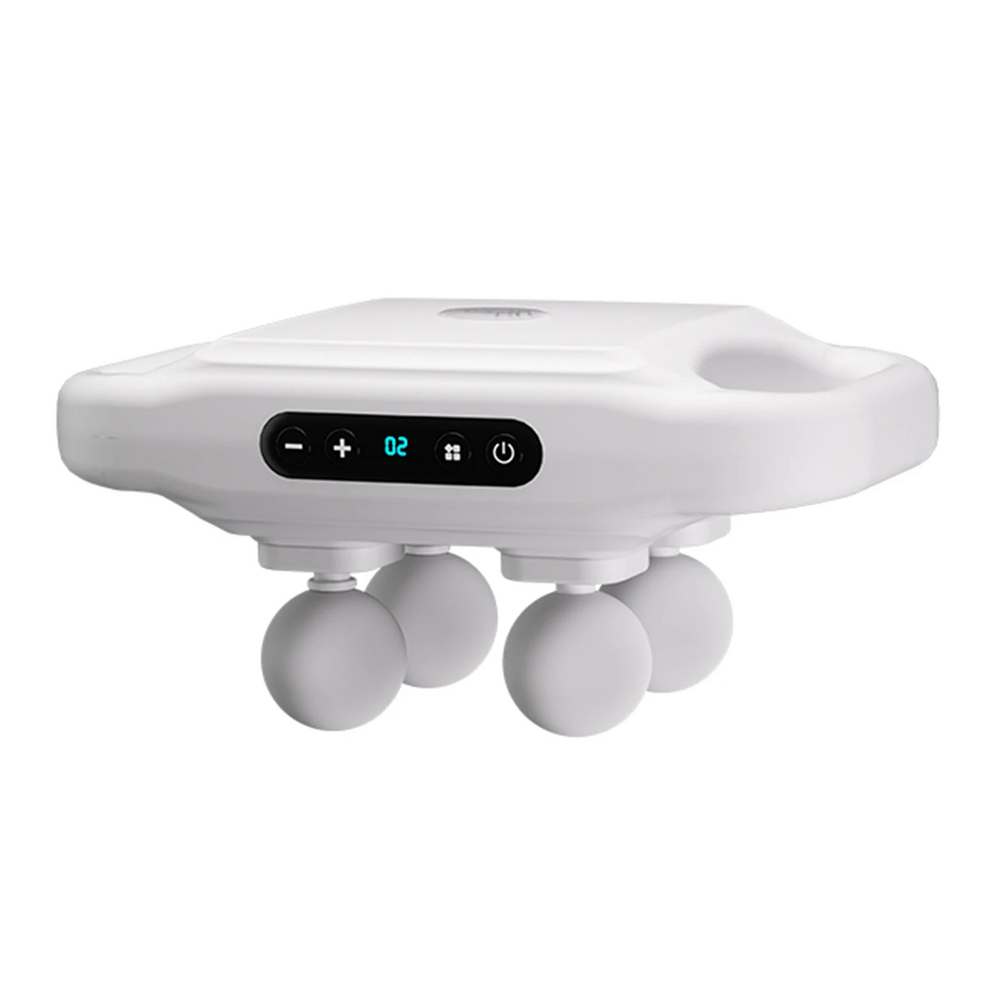 Handheld electric 4 heads massager for targeted neck and back muscle relaxation