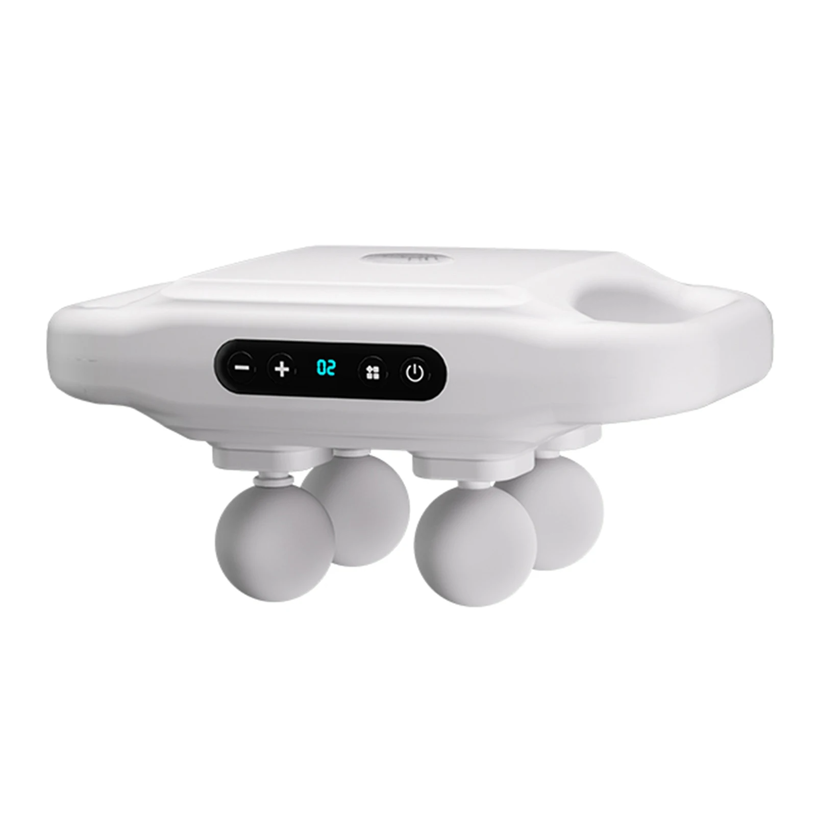 Handheld electric 4 heads massager for targeted neck and back muscle relaxation