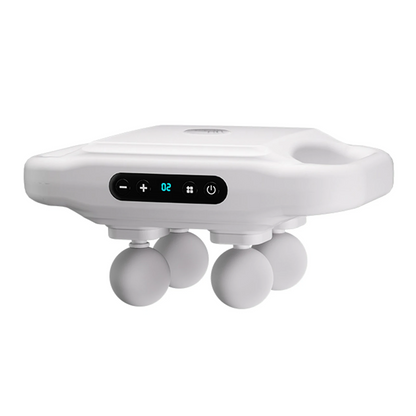 Handheld electric 4 heads massager for targeted neck and back muscle relaxation