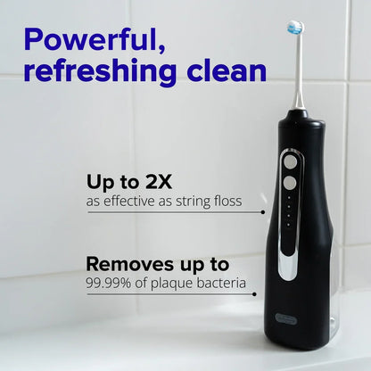 PUURSMILE water flosser on a bathroom counter for daily teeth cleaning and gum care