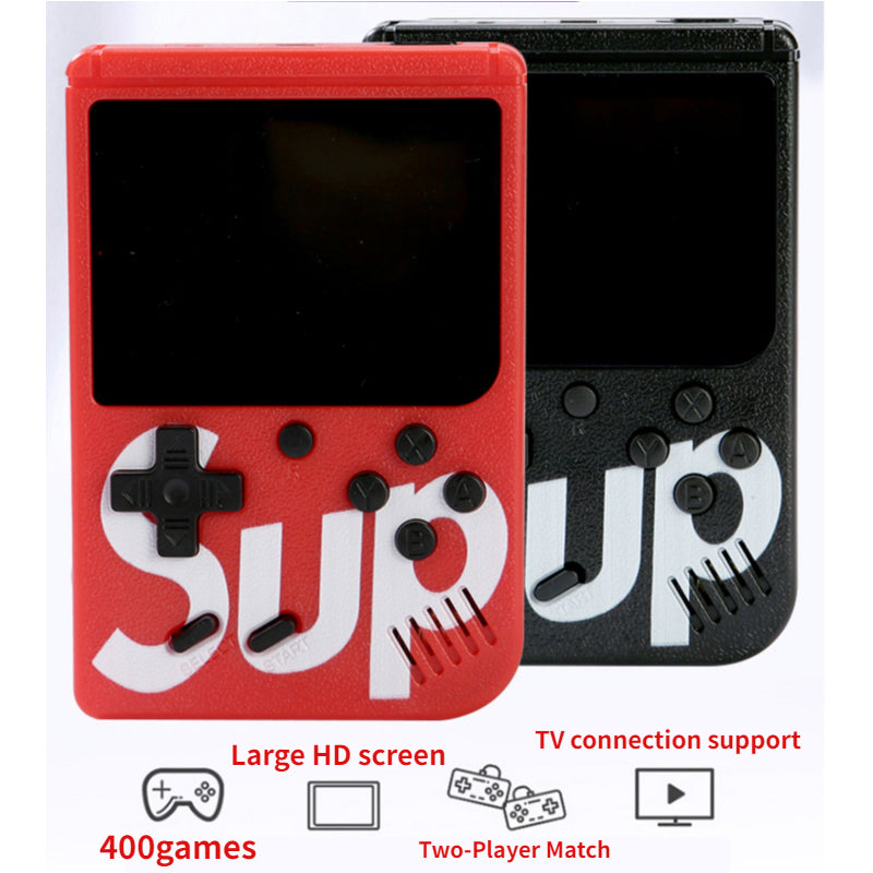 Sup Game Box Plus handheld console featuring a compact screen and control buttons for portable gaming