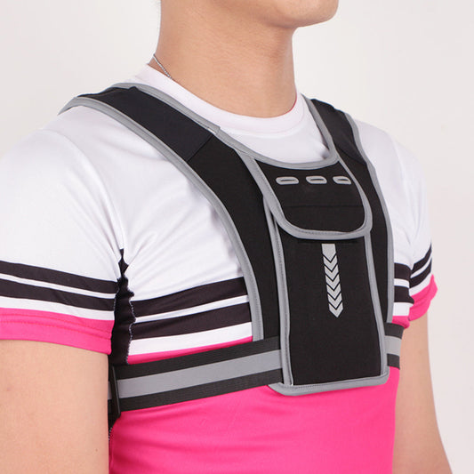 Sports chest package with adjustable straps and phone holder for jogging and hiking