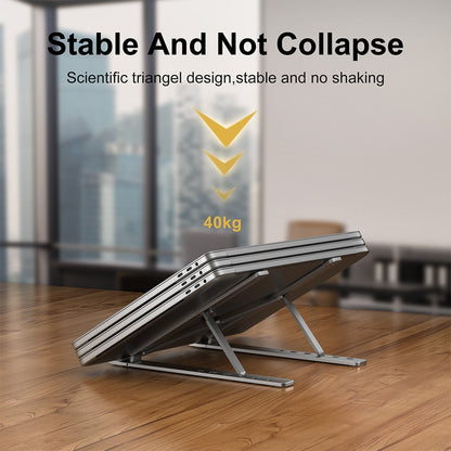 KSA DROP laptop stand elevating a notebook on a desk for ergonomic viewing