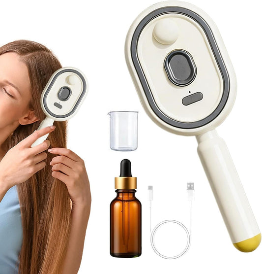 BRELZA multi-color rechargeable steam brush detangling tool for hair smoothing and oil application