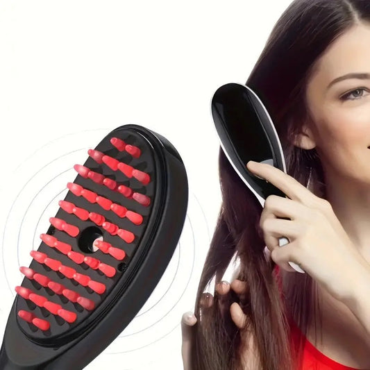 Zambeel LED hair growth brush showing illuminated bristle head for daily scalp treatment