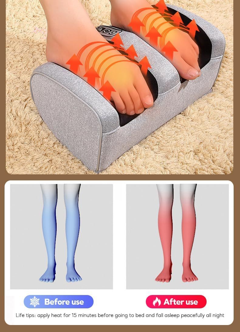 BRELZA electric foot massager showing the main device for daily home foot massage sessions.