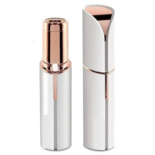 BRELZA facial hair remover tool showing compact handheld design for precise upper lip and cheek grooming.