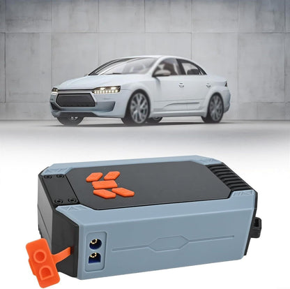 Portable 7200ACA car jump starter with 150 PSI air pump and power bank for roadside emergencies.