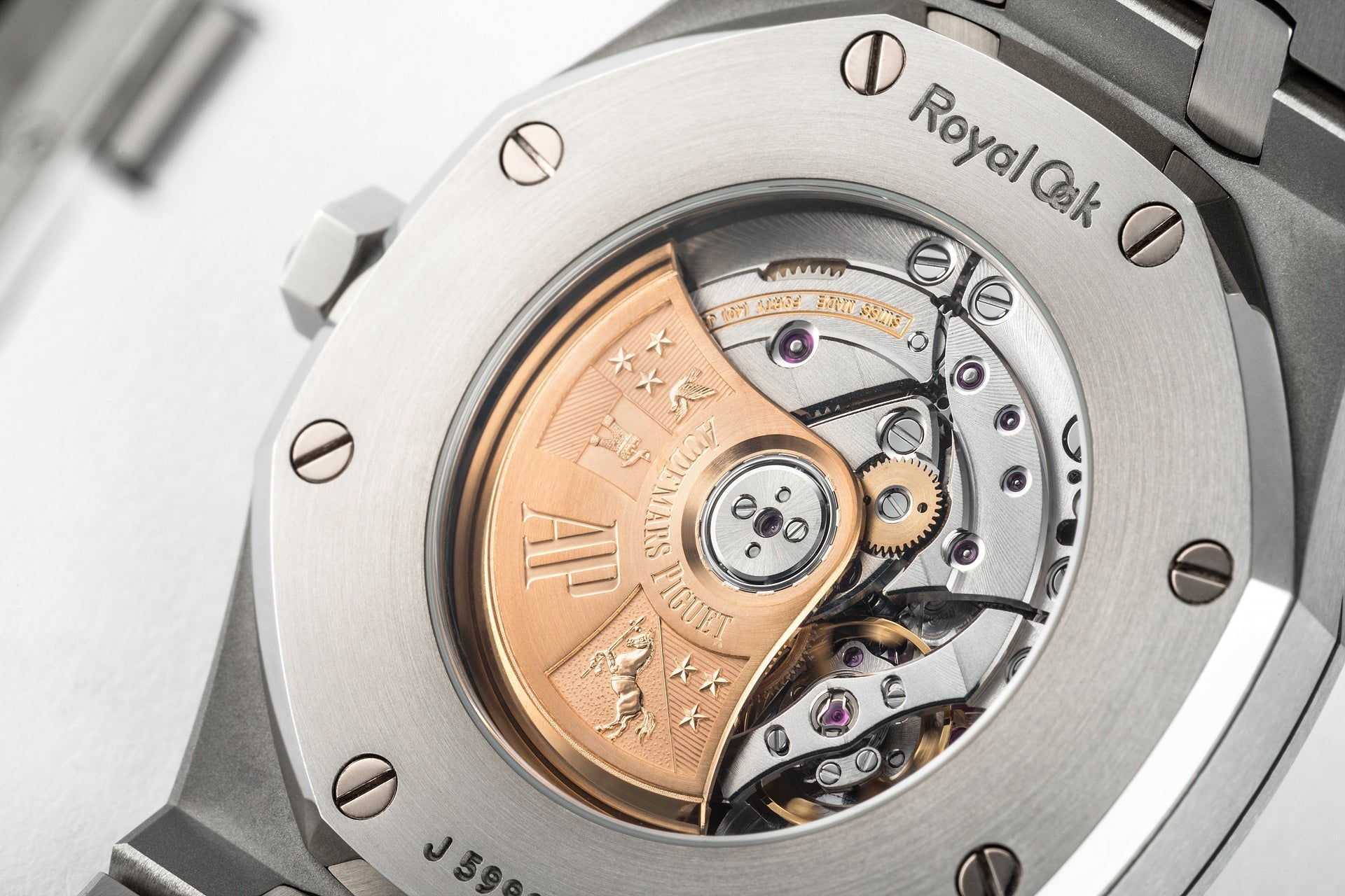 Audemars Piguet Royal Oak self-winding watch showing 41mm stainless steel case and integrated bracelet